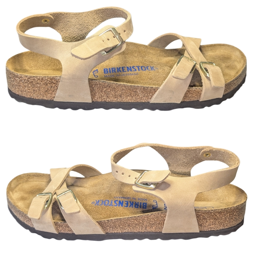 Birkenstock Nubuck Sandals Kumba Soft Footbed Beige EU 42 W 11-11.5 Wide - Picture 4 of 8